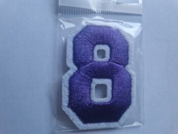 Number Motif  " 8 " Purple