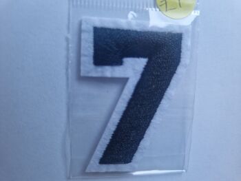 Number Motif  " 7 " Black