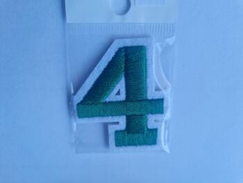 Number Motif  " 4 " Green