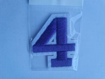 Number Motif  " 4 " Purple