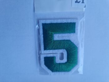 Number Motif  " 5 " Green