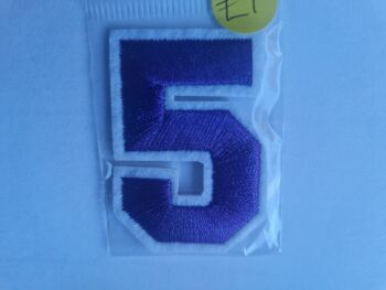 Number Motif  " 5 " Purple