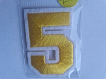 Number Motif  " 5 " Yellow