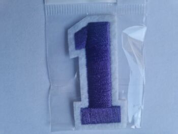 Number Motif  " 1 " Purple