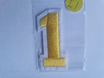 Number Motif  " 1 " Yellow