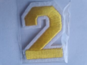 Number Motif  " 2 " Yellow