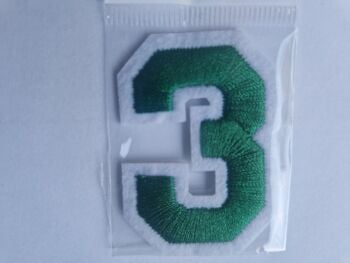 Number Motif  " 3 " Green