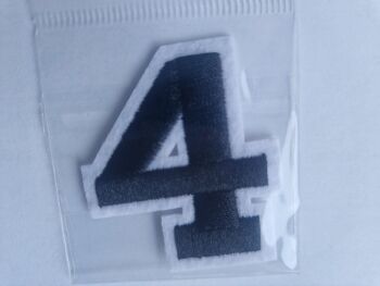 Number Motif  " 4 " Black