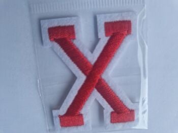 Letter Motif  " X " Red