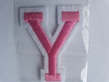 Letter Motif  " Y " Pink