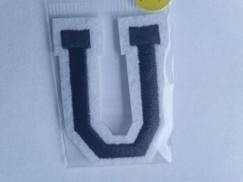 Letter Motif  " U " Black