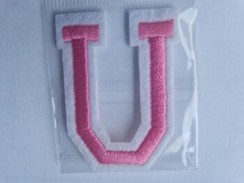 Letter Motif  " U " Pink