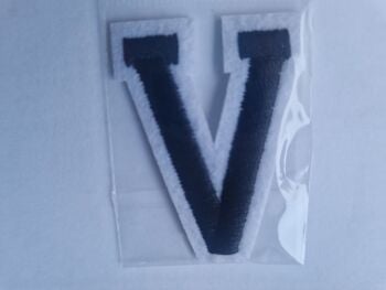 Letter Motif  " V " Black