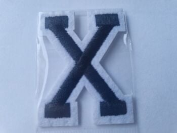 Letter Motif  " X " Black