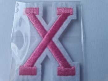 Letter Motif  " X " Pink