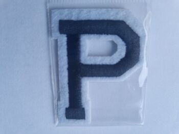 Letter Motif  " P " Black