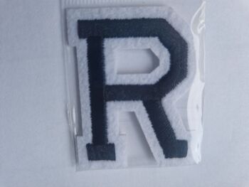 Letter Motif  " R " Black