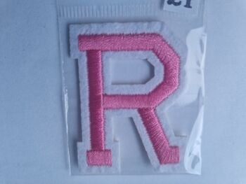 Letter Motif  " R " Pink