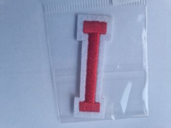 Letter Motif  " I " Red