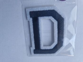 Letter Motif  " D" Black