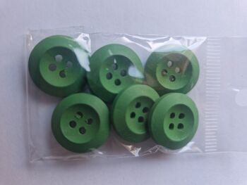 Green  Wooden Buttons 18mm (6 pack)