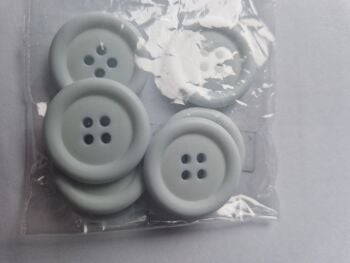 Blue  4 hole Buttons 23mm (Pack of 6)