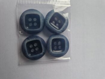 Blue  Buttons 19mm (Pack of 4)