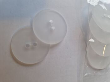 White Buttons 23mm (Pack of 6)