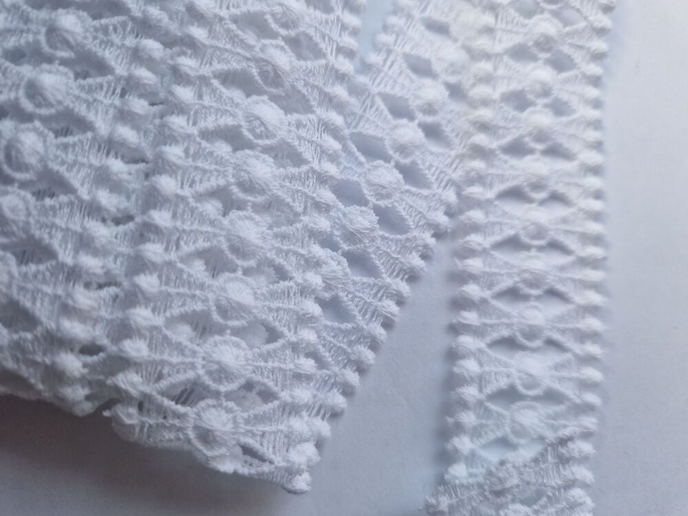 Lace / Trim - 30mm - White  - 1.5 metres