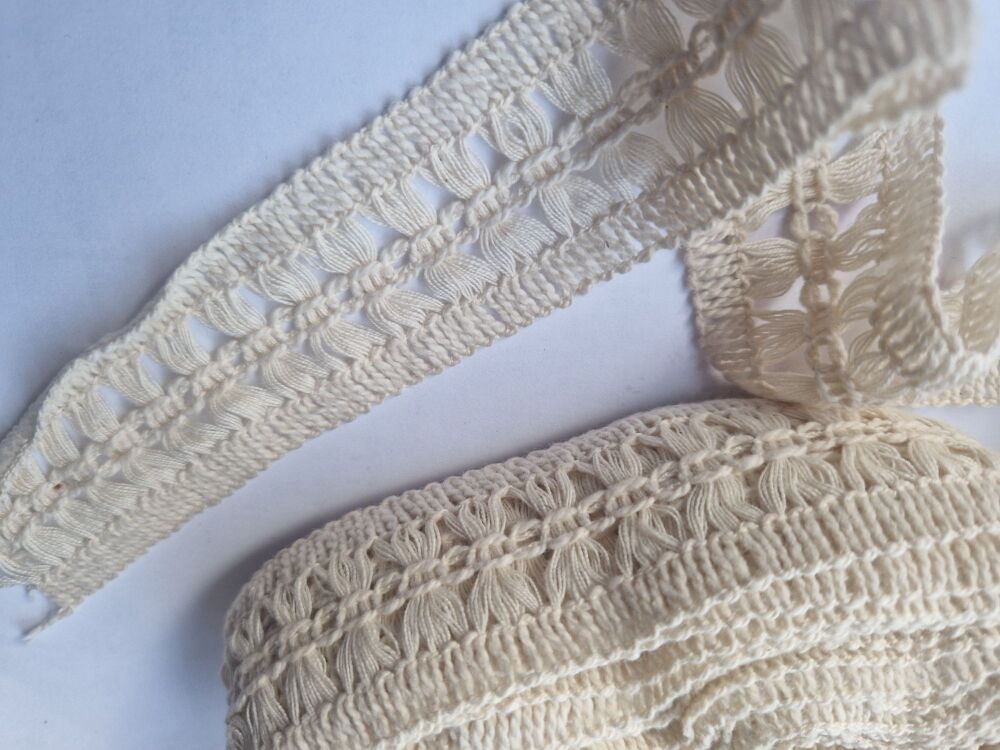 Lace / Trim -38mm - Cream  - 5 metres