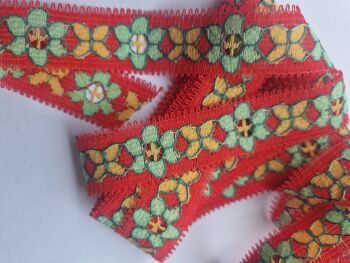 Lace / Trim -20mm - Red/ Green/ Yellow  - 3 metres