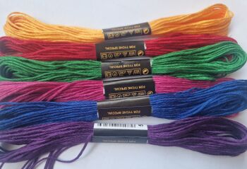 Embroidery Thread - 6 pack - Bright