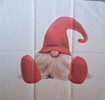 Red Gnome  Linen Look Panel (each)