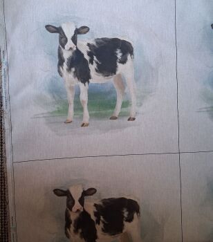 Cow Linen Look Panel (each)