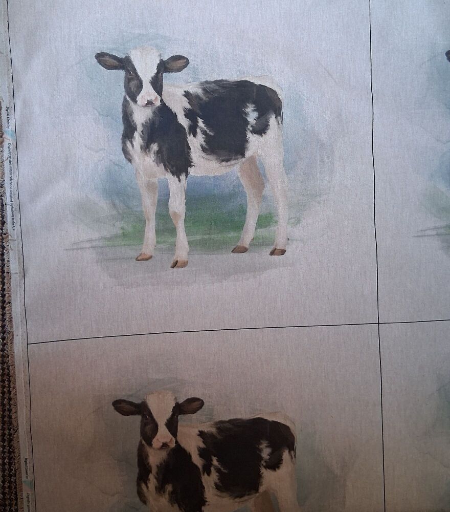 Cow Linen Look Panel (each)