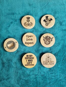 Bottle Opener (Round) Open.Drink.Repeat