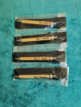Bamboo Pen with Gift Pouch - No 1 Sister
