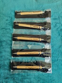 Bamboo Pen with Gift Pouch - I Love Horses