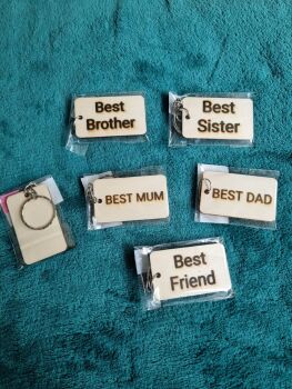 Wooden Keyring - Best Sister
