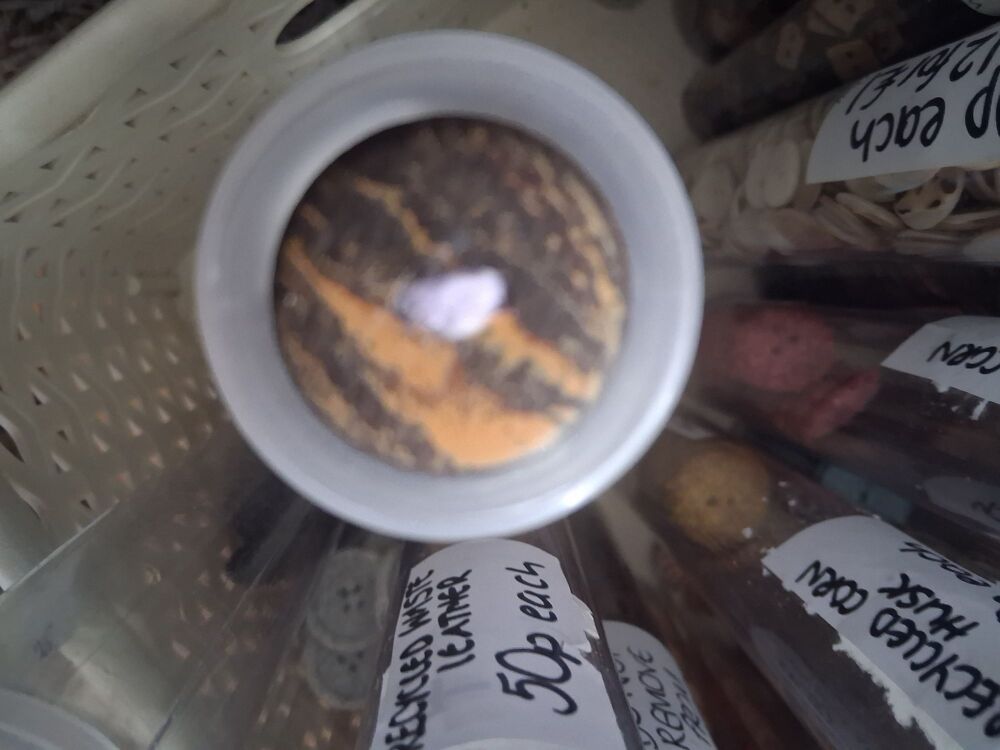 Recycled Coffee Grounds Buttons - Black/Amber 25mm (each)