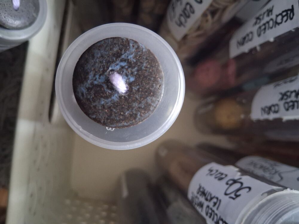 Recycled Coffee Grounds Buttons - Black/Blue25mm (each)
