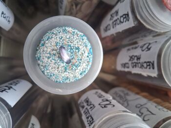 Recycled Eggshell Buttons - Blue 25mm (each)