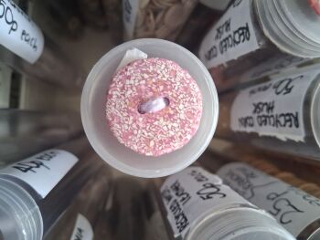 Recycled Eggshell Buttons - Pink 25mm (each)