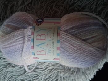 Baby Two Tone DK 100g White/Lilac