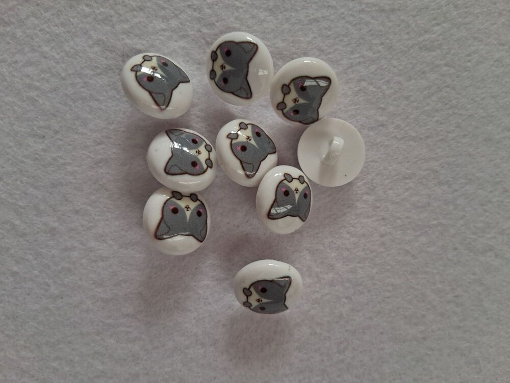 Cat Buttons 15mm (each)