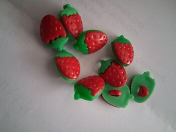 Strawberry Buttons 17mm (each)