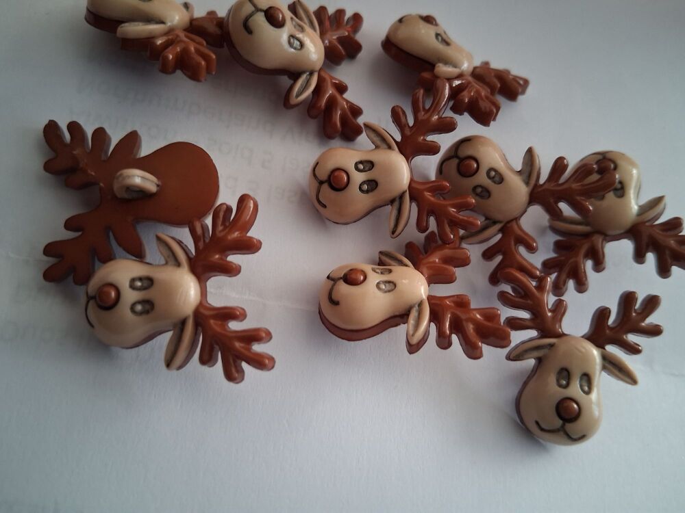 Reindeer Buttons 25mm (each)