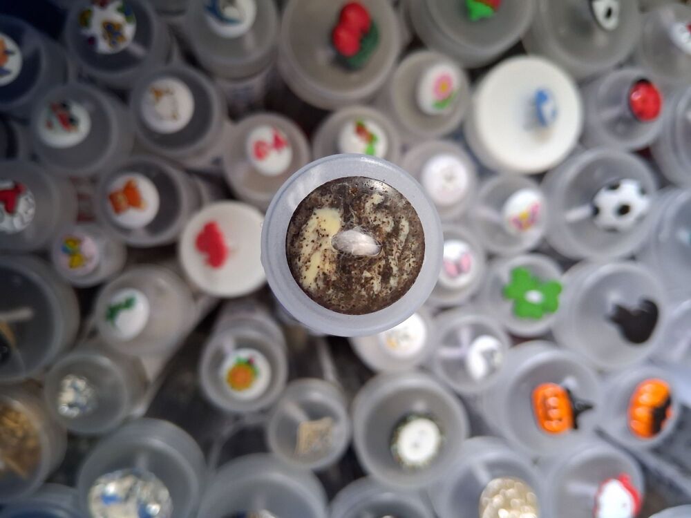 Recycled Coffee Grounds Buttons - Black/White 18mm (each)