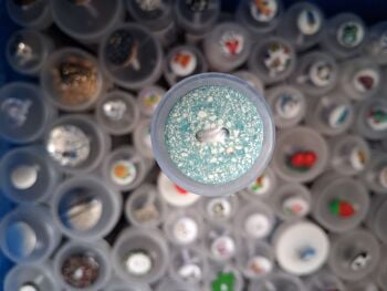 Recycled Eggshell Buttons - Blue 20mm (each)