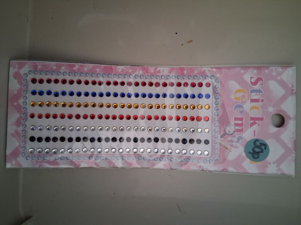 Stick on Gems - Mixed Colours NOW HALF PRICE